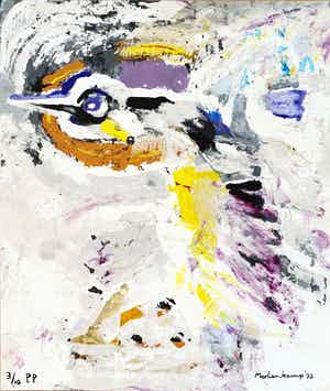 Nico Molenkamp - Zeefdruk, Vogel verkocht voor € 55!