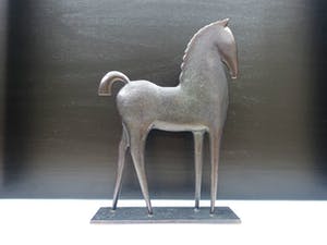 Brons (Onbekend) - Gestileerd paardje in brons kopen? Bied vanaf 75!