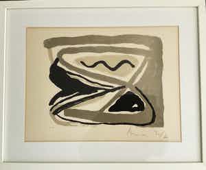 Bram van Velde - Compositie 1972 verkocht voor € 150!