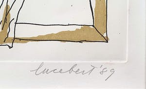 Lucebert - Ets: 'Gouden bergen' - Nieuwe lijst kopen? Bied vanaf 365!
