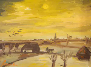 Constant Permeke - Avondlicht boven hoeve kopen? Bied vanaf 2000!