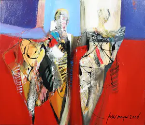 Peter Meijer - Acryl op doek, Zonder titel - Ingelijst kopen? Bied vanaf 1!