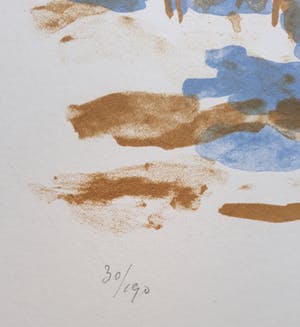 Friso ten Holt - Ruiters in landschap, litho kopen? Bied vanaf 50!