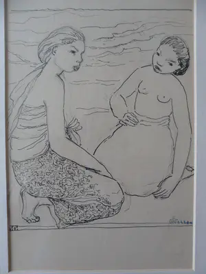 Gabriëlle Ferrand - Pentekening, kopen? Bied vanaf 25!