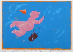 Wouter Stips - Zeefdruk, Vrije val met tasje kopen? Bied vanaf 1!