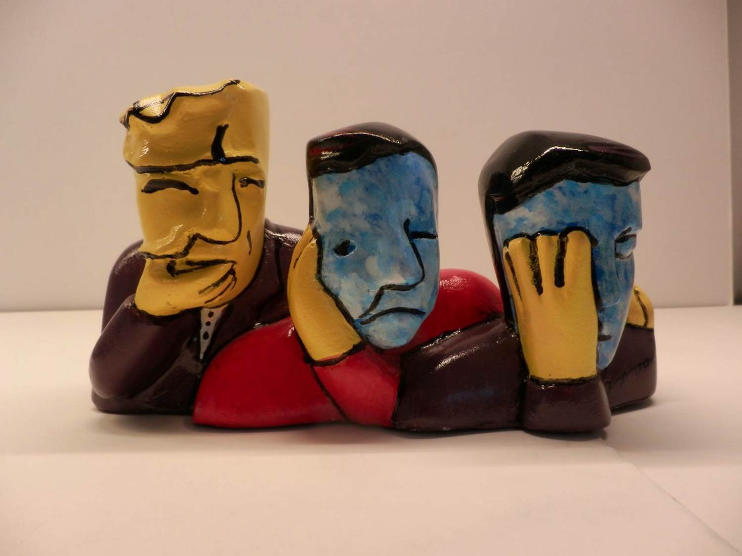Herman Brood - Sculptuur van Kunsthars HOREN ZIEN en ZWIJGEN (21 cm breed) kopen? Bied vanaf 20!