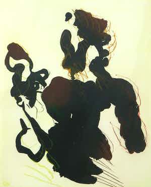 Ger Lataster - Ets en aquatint, Zonder titel - Ingelijst verkocht voor € 50!