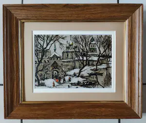 Leonid Sologoub - Orthodox klooster in de winter kopen? Bied vanaf 175!