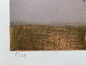 Nicolaas Wijnberg - kleurenlitho - 'Badkuip bij maanlicht' - 1980 - Oplage slechts 24 stuks! kopen? Bied vanaf 65!