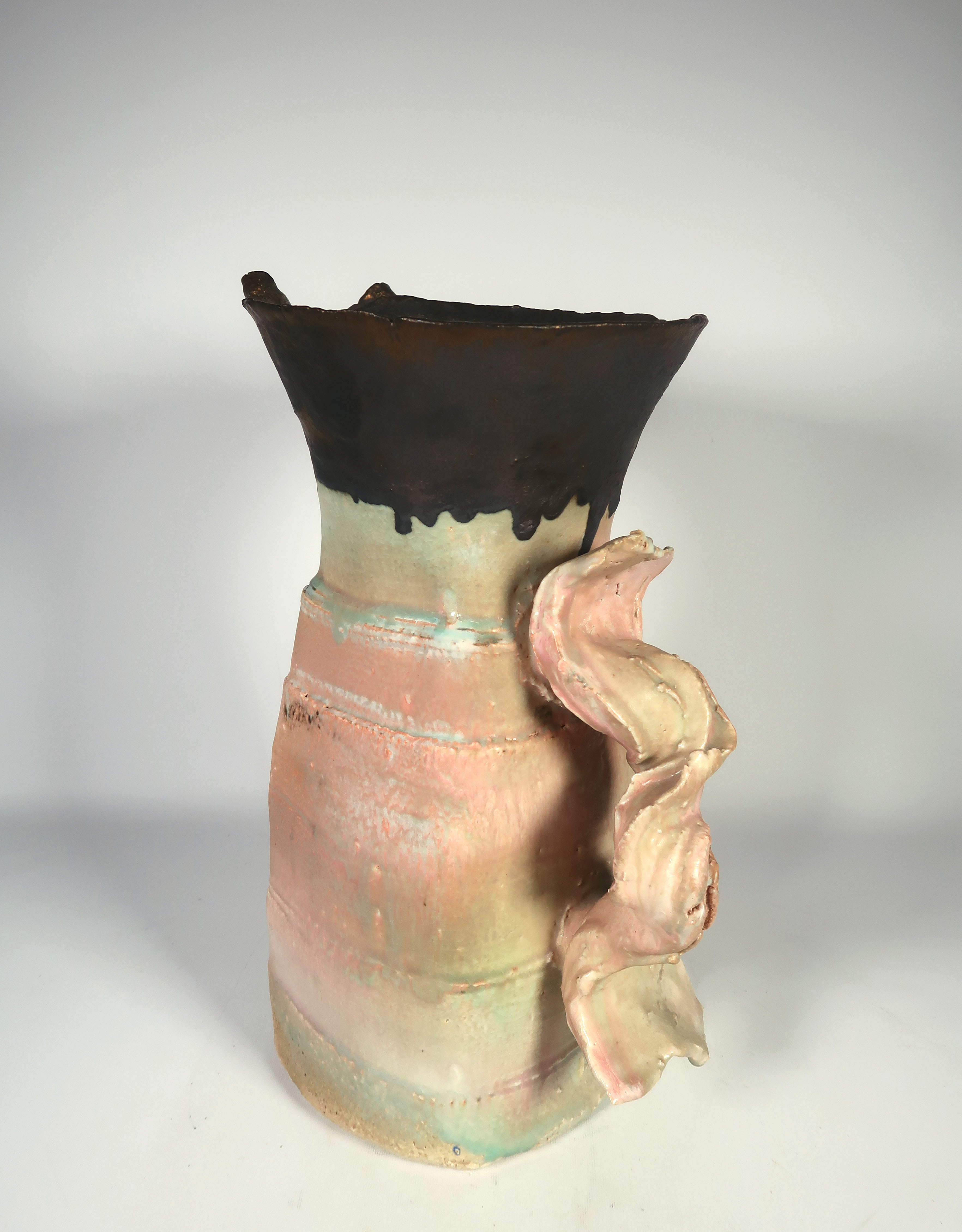 Colin Pearson - Keramiek, Groen en roze geglazuurde kan kopen? Bied vanaf 350!