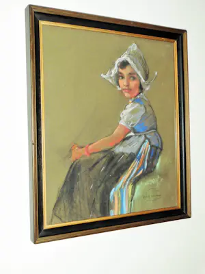 Charles Bisschops - Pastel - Portret van Janine kopen? Bied vanaf 275!