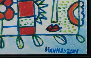 Hannes Kuiper - Olieverf op doek, Zonder titel I - Ingelijst kopen? Bied vanaf 200!