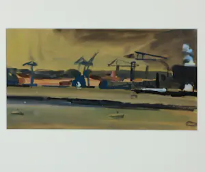 Hein Stork - Aquarel, Havengezicht - Ingelijst kopen? Bied vanaf 80!