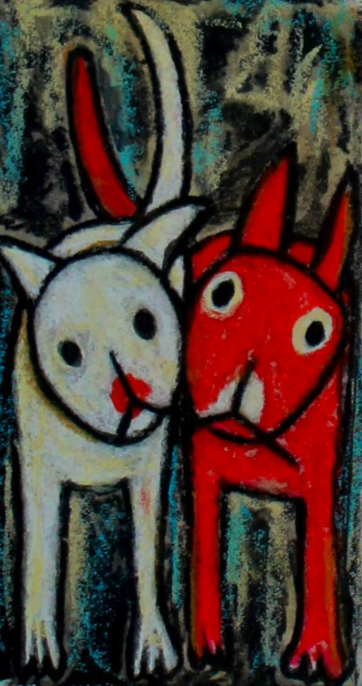 Hans Innemee - Ingelijste zeefdruk: "blanc et rouge" - 2001 kopen? Bied vanaf 199!