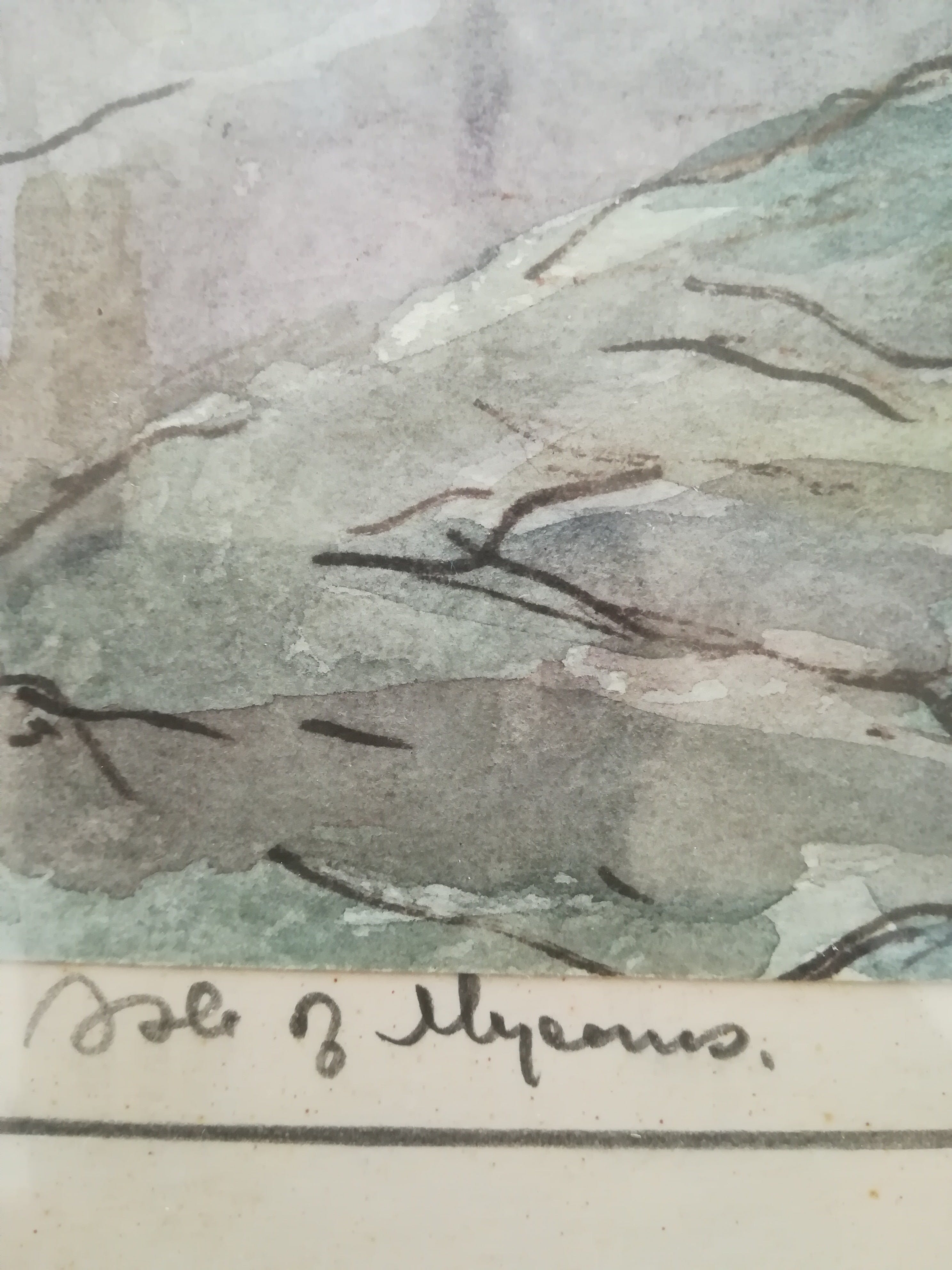 Niet of onleesbaar gesigneerd - Isle of Mykonos "A Shop in the alley"  kopen? Bied vanaf 1!