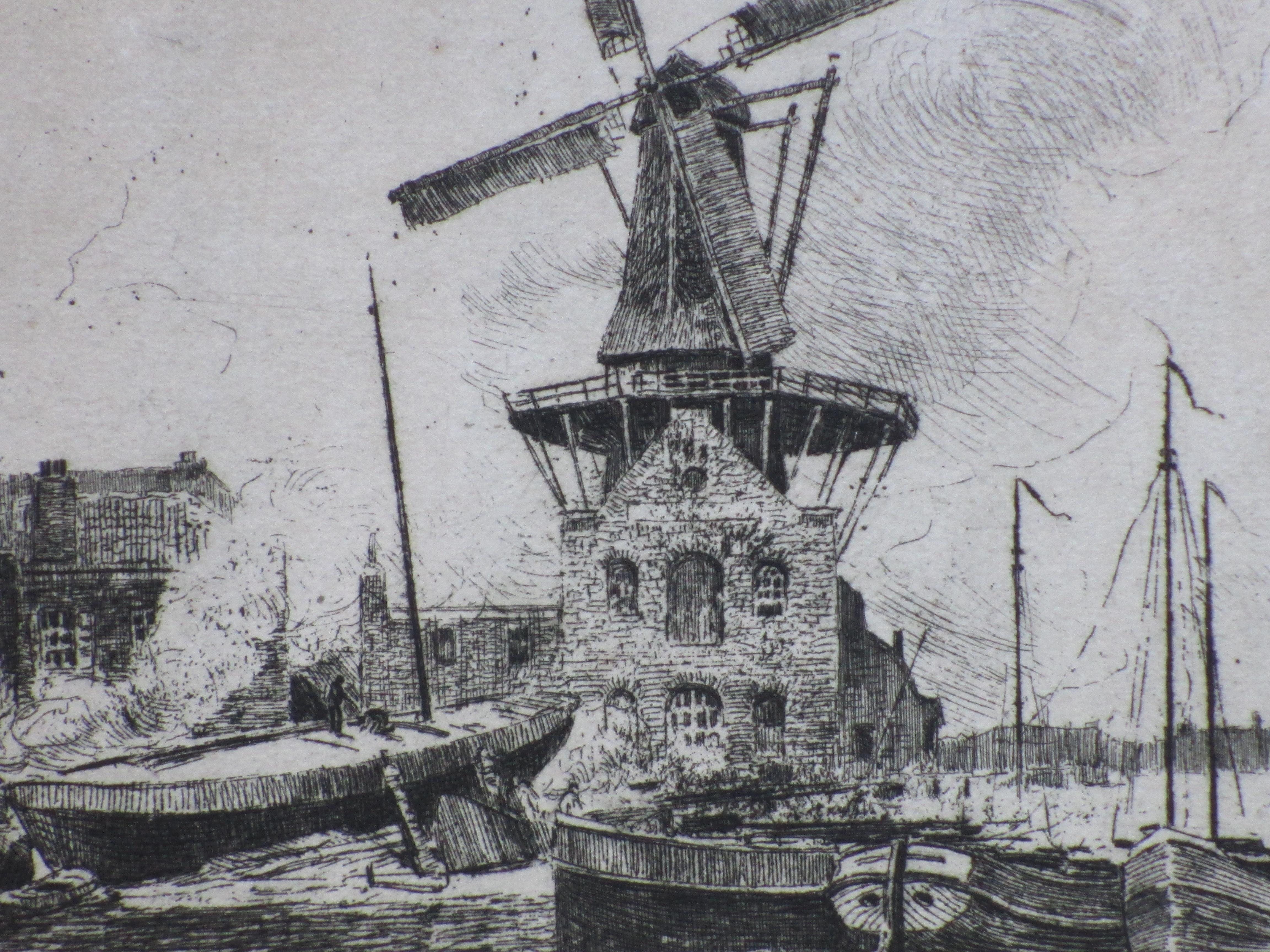 Martin van Waning - Molen De Adriaan Haarlem - Ets kopen? Bied vanaf 30!
