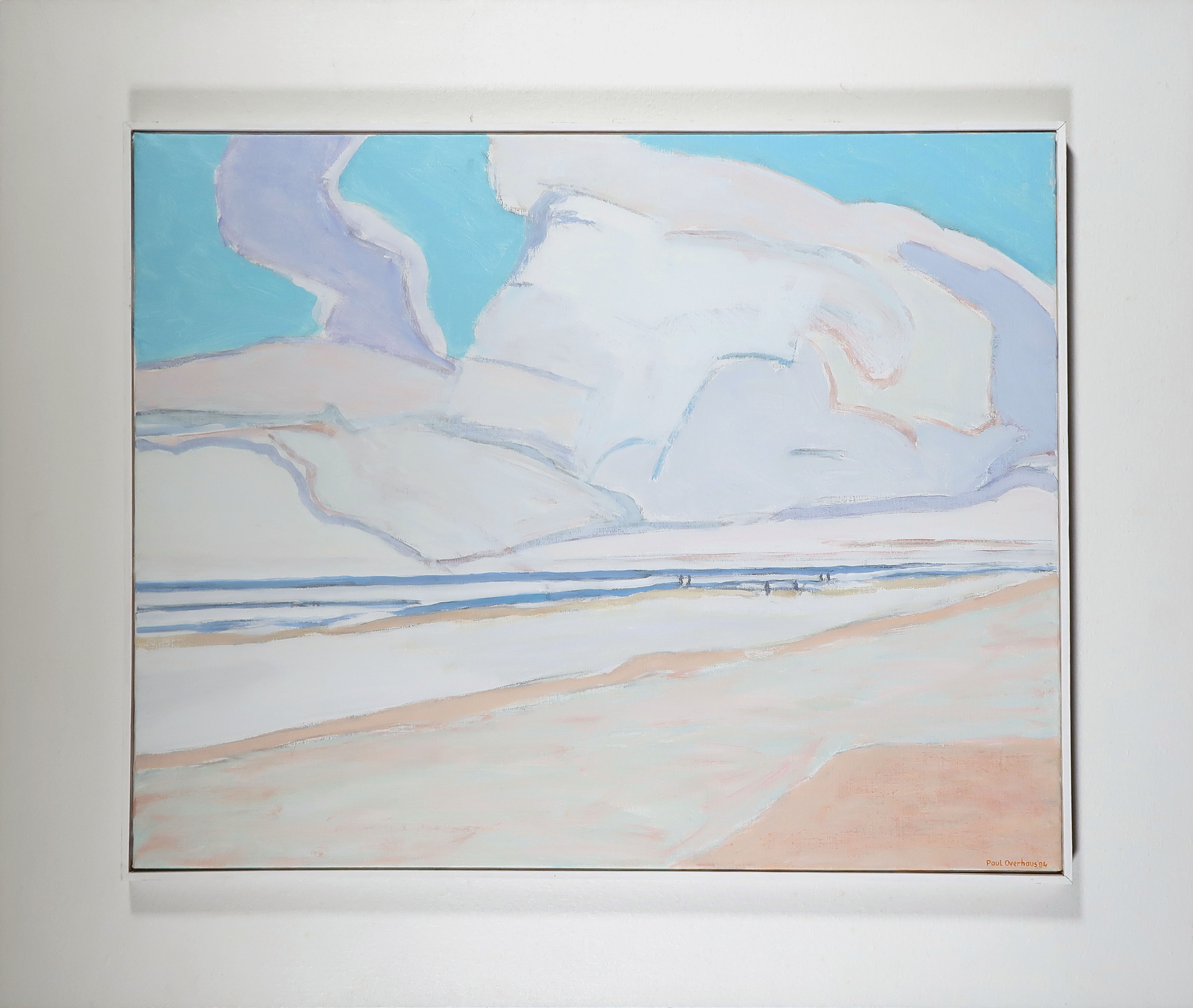 Paul Overhaus - Acryl op doek, Strand - Ingelijst (Groot) verkocht voor € 100!