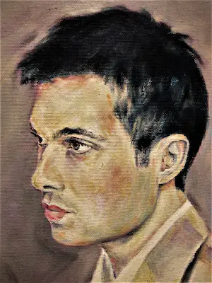 Niet of onleesbaar gesigneerd - Groot Duits? expressionistisch schilderij "man op bank" gesigneerd kopen? Bied vanaf 1!