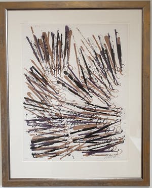 Arman - Gums Galore - Litho met tandartsgereedschap- 124/250 - Mooi ingelijst kopen? Bied vanaf 250!