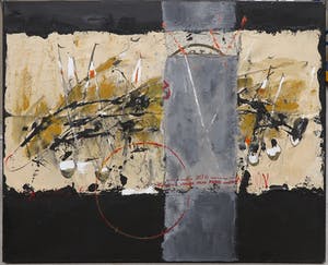 Antonio Poioumen - Gemengde techniek op doek, Zonder titel kopen? Bied vanaf 100!