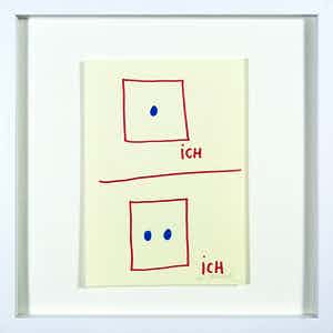 A.R. Penck - Litho, Ich Ich - Ingelijst verkocht voor € 1!