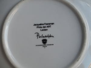 Plateelfabriek Schoonhoven N.V. - 4 Porseleinen bordjes + 1 kopje - Philadelphia kopen? Bied vanaf 1!
