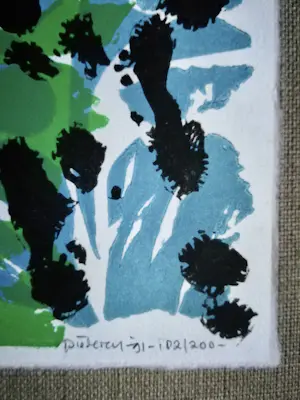 Jef Diederen - Gesigneerde lino kopen? Bied vanaf 25!