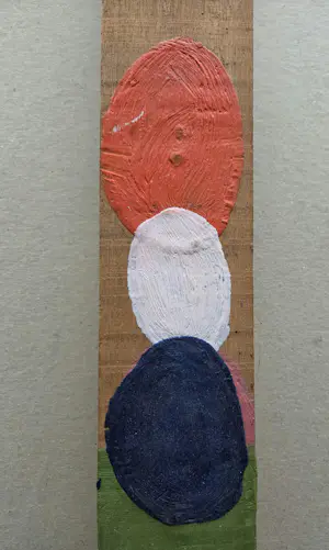 Piet Dirkx - Encaustiek. Gekleurde was op houten balk. kopen? Bied vanaf 79!