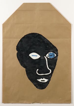 Dirk Celis - Gemengde techniek op kraftpapier, Zonder titel - Ingelijst kopen? Bied vanaf 50!