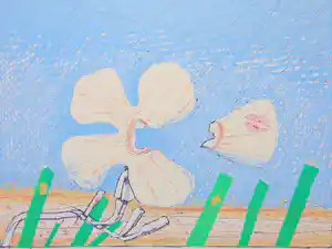 Co Westerik - LOSGELATEN BLOEMBLAD / KLEURZEEFDRUK / 39x49cm / SIG / 1979 verkocht voor € 150!