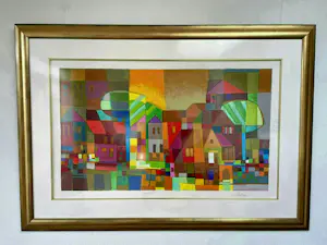 Ton Schulten - Zeefdruk - Mozaïekstad Nr. 164 - Ingelijst (Groot) kopen? Bied vanaf 850!