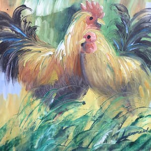 Niet of onleesbaar gesigneerd - Kip en Haan. kopen? Bied vanaf 1!