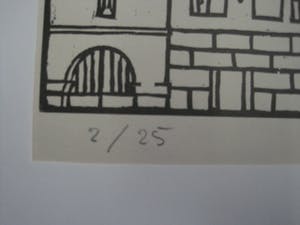 Renzo Sommaruga - Grote Houtsnede - Zeer kleine oplage (25) - Stadsgezicht Verona - gesigneerd kopen? Bied vanaf 49!