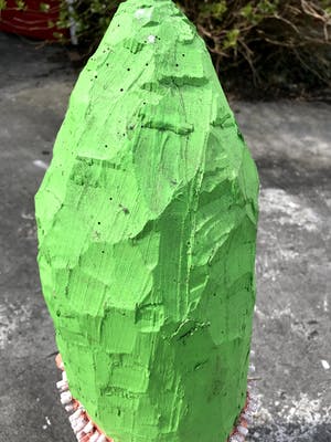 Peter Bastiaanssen - Groene Houten Kabouter Beeld kopen? Bied vanaf 1!