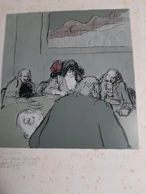 Kurt Lob - Litho, Aan tafel kopen? Bied vanaf 20!