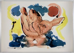 Nic Jonk - kleurenzeefdruk - 'Geliefden in de avondzon' - 1980 kopen? Bied vanaf 149!