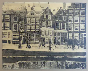 George Hendrik Breitner - STADSZICHT AMSTERDAM / ZW-W LITHO / 46x57cm kopen? Bied vanaf 1!