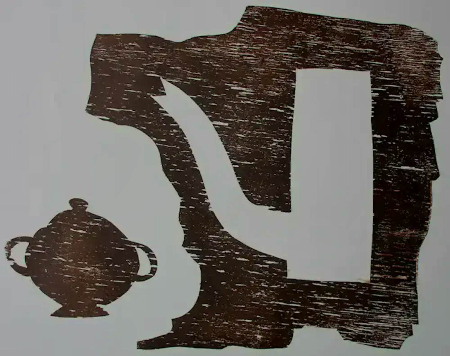 Klaas Gubbels - Houtdruk/tekening: hartenman kopen? Bied vanaf 429!