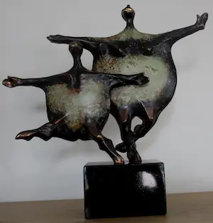Jo Ramakers - Bronzen sculptuur: Vreugdedans (gesigneerd) kopen? Bied vanaf 995!