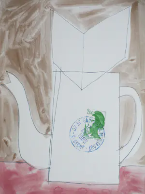 Klaas Gubbels - Koffie in de Ardêche - Zeefdruk kopen? Bied vanaf 250!