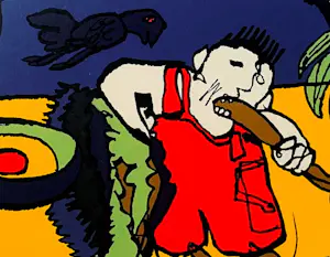 Buy Herman Brood - zeefdruk: Tuinbroek cabriolet? Bid from 295!