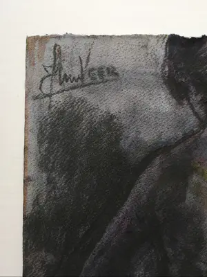 Jan van der Veer - Naakt. Staande vrouw. kopen? Bied vanaf 49!