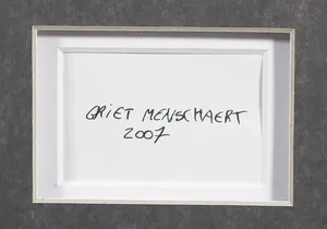 Griet Menschaert - Gemengde techniek op papier, Abstracte compositie kopen? Bied vanaf 1!