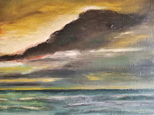 Niet of onleesbaar gesigneerd - Prachtig zicht op de golfbreker van Knokke kopen? Bied vanaf 1!