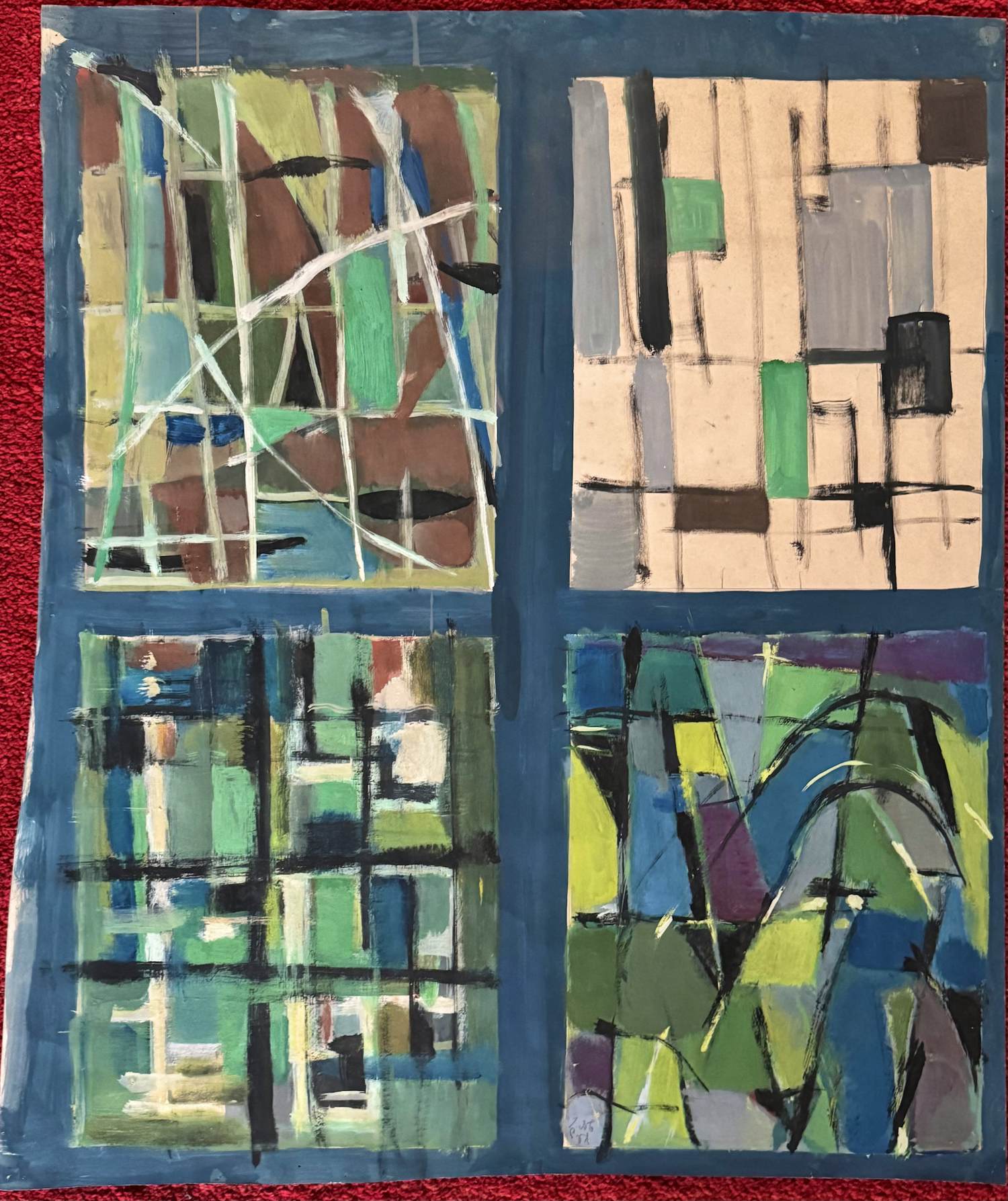 Ewoud de Kat - Abstracte Compositie kopen? Bied vanaf 99!