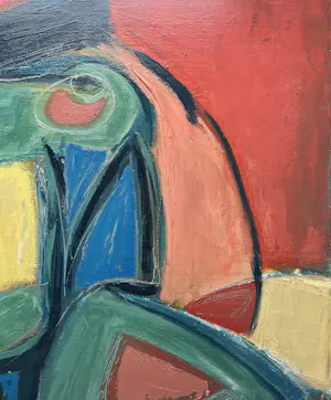 Jeanne Marie van Staveren - olieverf op doek | 'zonder titel' | jaren '80 kopen? Bied vanaf 20!