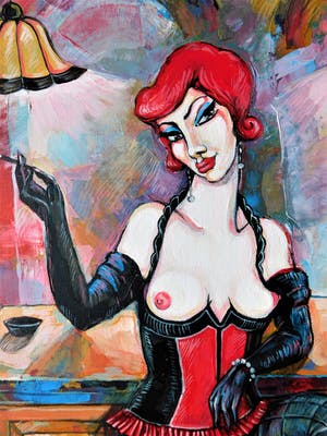 Natia Antadze - "Frau in Bar" kopen? Bied vanaf 90!