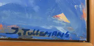 Jan Tullemans - Olieverf op doek, Vrouwelijk figuur - Ingelijst kopen? Bied vanaf 250!