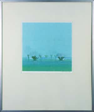 Gerard Carbo - Aquarel, Compositie met knotwilgen - Ingelijst verkocht voor € 1!