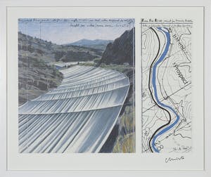 Christo - Over the River (handgesigneerd) - Ingelijst kopen? Bied vanaf 1!